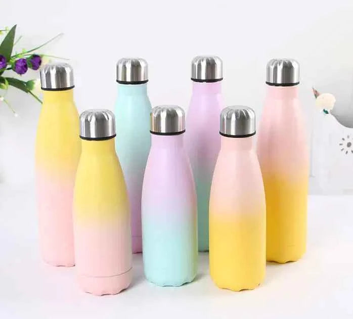Creative Outdoor Insulated Rainbow Color Bottle
