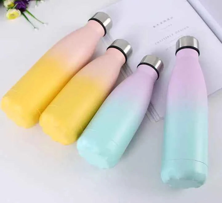 Creative Outdoor Insulated Rainbow Color Bottle